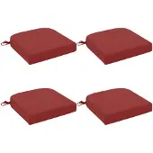 vidaXL 4-delige zitkussens SOEST 4 st 100% Polyester Wijnrood