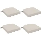 vidaXL 4-delige zitkussens SOEST 4 st 100% Polyester Wit