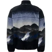 Only & Sons Fleece jas 'ONSAdam' nachtblauw / lichtblauw / donkerblauw / wit