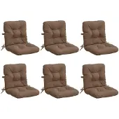 vidaXL 6-delige hoogrugkussen VIANEN 6 st 100% Polyester Taupe
