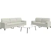 vidaXL 2-delige Loungeset met kussens en bolsters fluweel crèmekleurig
