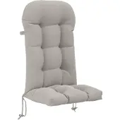 vidaXL Kussen voor Adirondack-stoel PUTTEN 100% Polyester Grijs