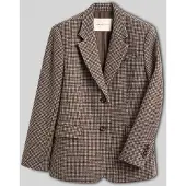 Gant Dames Americanas Reg Houndstooth taupe (36), Klassiek, Polyester 4770370