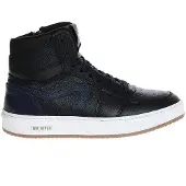 Hip leren sneakers - donkerblauw/zwart Jongens Leer - maat 34