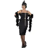 Smiffys - Flapper Kostuum - 2XL - Zwart