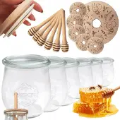 Weck Honingpotten met Lepel - 220ml - Set van 6
