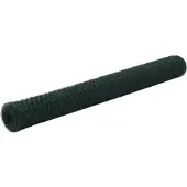 vidaXL Stalen draadhek met PVC-coating, 25x1,2 meter, groen