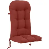vidaXL Kussen voor Adirondack-stoel PUTTEN 100% Polyester Rood