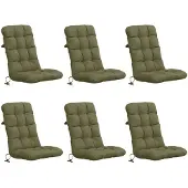 vidaXL 6-delige hoogrugkussen VIANEN 6 st 100% Polyester Olijfgroen
