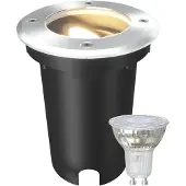 LEDVION LED Grondspot 3 stuks Vierkant GU10 3W 230V 2700K Warm wit IP67