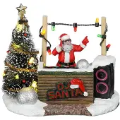 Luville DJ Santa battery operated l12xb7xh10 cm
