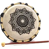 Raw Organic gaming - film - muziek - instrument - Mandala Sjamanistische Drum met Stok - 20cm