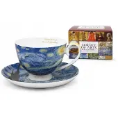 Queen Isabell Van Gogh Sterrennacht Kop & Schotel - Luxe Kunst Cadeau