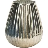 J-Line Kandelaars Chrome - glas - goud - large