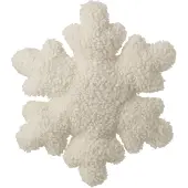 J-Line Sneeuwvlokkussen - polyester - wit
