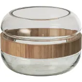 J-Line Cirkelvaas - glas - naturel/transparant