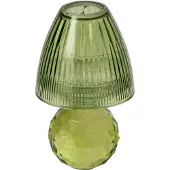 J-Line Windlicht - kristal - groen