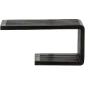 J-Line Wandrek met latten - gerecycled hout - zwart - small