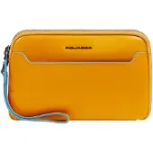 Piquadro Blue Square Portemonnee Leer 21 cm geel
