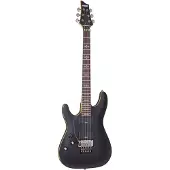 Schecter Demon 6 FR Aged Black Satin LH linkshandige elektrische gitaar