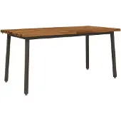 vidaXL Eettafel met levendige rand 140 x 90 x 75 cm Naturel