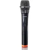 Lenco Microphone sans fil avec récepteur 6,3 mm MCW-011BK Noir