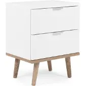 CALICOSY Nachtkastje met 2 laden l40 cm copenhague