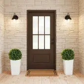 MODFU -Kunstplant-Eucalyptus-Uv-Bescherming-2 Stuks-Met Pot-Groen-65 Cm
