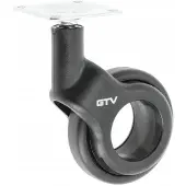 GTV STRADA meubelkastwiel Ø60mm Zwart - Zonder Rem