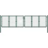 vidaXL Tuinpoort staal 400x100 cm groen