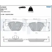 Delphi Remblokset LP3630, voor