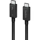 Belkin INZ005HQ1MBK, Mannen, Mannen, 1 meter, 120 Gbit/s, Zwart, Rond
