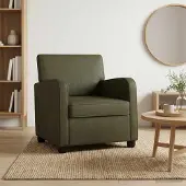 vidaXL Fauteuil Leger Groen Kunst Suède Leer