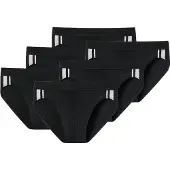 Schiesser Slip zwart / wit