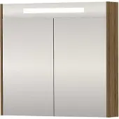 Proline SPK Premium Spiegelkast LED 80x14x74 cm Caramel Walnut