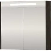 Proline SPK Premium Spiegelkast LED 80x14x74 cm Mokka Oak