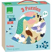 Vilac - 3 puzzels Aarde Zee Lucht