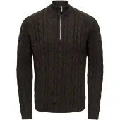 Only & Sons Trui 'ONSKIM' donkerbruin