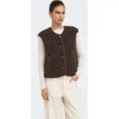 ONLY Bodywarmer 'ONLInes' chocoladebruin