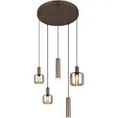 TRIO LED Hanglamp | Mataro 5 | Rond | Platinum Bruin | IP20 | Lighting