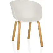 Hjh LIVING Eetkamerstoel / Schaalstoel OSLO W Kunststof wit