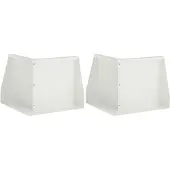 vidaXL Keermuur 2 st 50 x 50 x 30 cm Staal Wit