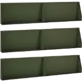 vidaXL Keermuur 6 st 100 x 12 x 40 cm Staal Olijfgroen