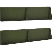 vidaXL Keermuur 4 st 100 x 12 x 50 cm Staal Olijfgroen