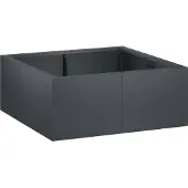 vidaXL Steunmuur, 4 stuks, 100 x 100 x 50 cm, staal, antraciet