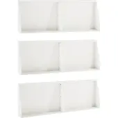 vidaXL Keermuur 6 st 60 x 12 x 50 cm Staal Wit