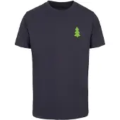 Merchcode Shirt 'Christmas Vibes' navy / lichtgroen / rood