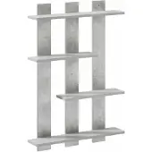 vidaXL Wandplank Betongrijs 61 x 13,5 x 88 cm Bewerkt hout