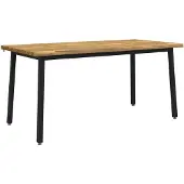 vidaXL Eettafel met levendige rand 140 x 90 x 75 cm Wit