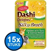 Ciao 15x Dashi Delights silky broth cat chicken&tuna&scallop 40gr